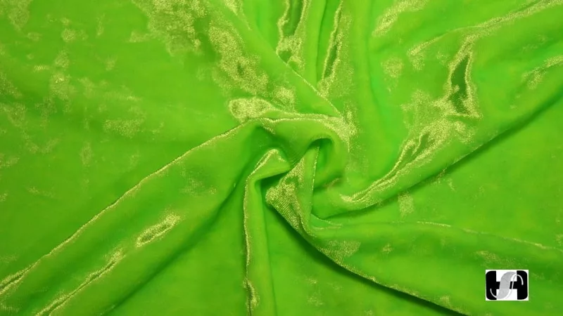 Lime Spandex Crushed Velvet Lime #10 — spandex fabric by the yard | Stretch House