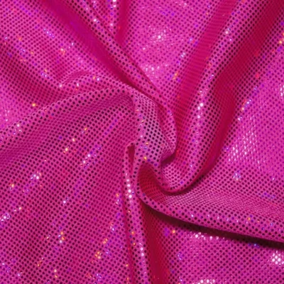 Cracked Ice Holo Spandex Hot Pink / Fuchsia #12 — spandex fabric by the yard | Stretch House