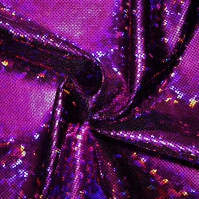 Cracked Ice Holo Spandex Fuchsia / Black #21 — spandex fabric by the yard | Stretch House