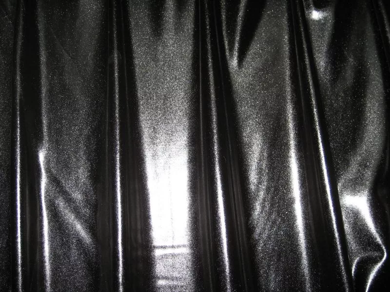 8 All Over Foil Nylon Spandex Black #8 — spandex fabric by the yard | Stretch House