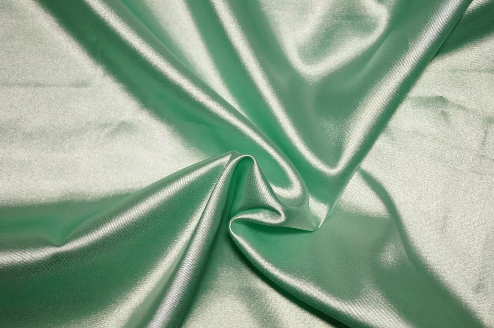 Mint Mint Polyester stretch Charmeuse — spandex fabric by the yard | Stretch House