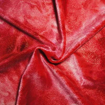 Cherry Tree Tie Dye Gliter Velvet Color#10 — spandex fabric by the yard | Stretch House