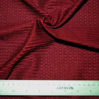 Burgundy athletic mesh nylon — wholesale stretch fabric