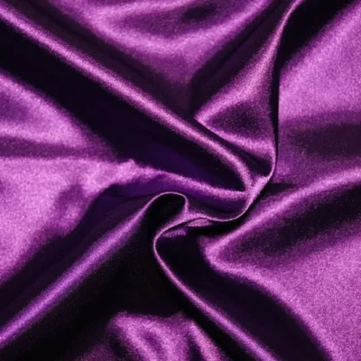 Dk Purple Polyester stretch  Charmeuse — spandex fabric by the yard | Stretch House