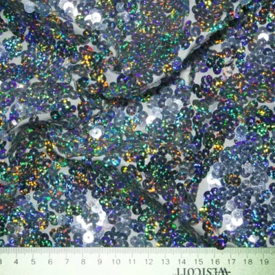 Holo Silver White — spandex fabric by the yard | Stretch House