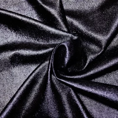 Black Polyester Spandex Alloy Foil #3 — spandex fabric by the yard | Stretch House