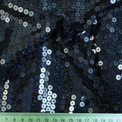 Black Sparkles ALL OVER SEQUINS #3 — spandex fabric by the yard | Stretch House