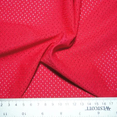 Carmino dark red navy athletic mesh nylon — wholesale fabric