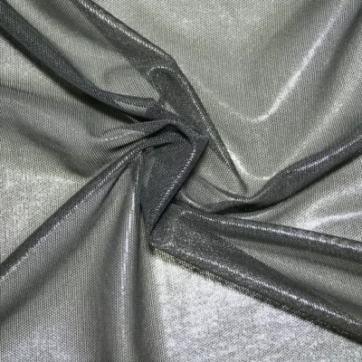 Gunmetal Metallic Sheer Spandex #39 — spandex fabric by the yard | Stretch House