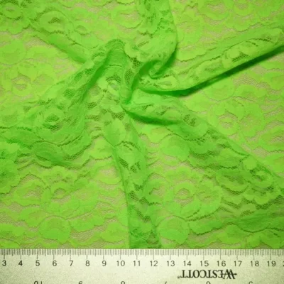Neon Green Spandex Lace — spandex fabric by the yard | Stretch House