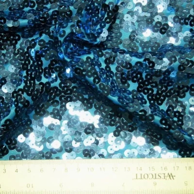 Cymbal Sequin Spandex Turquoise