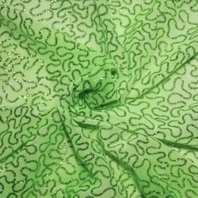 Lime green Glitter Tye Dye Desert — spandex fabric by the yard | Stretch House