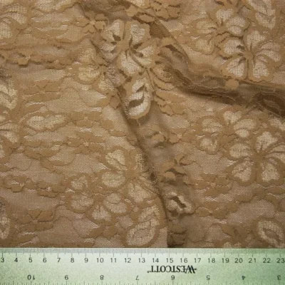 Cappuccino Spandex Lace — spandex fabric by the yard | Stretch House