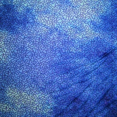 Royal/ LT. Blue Glitter — spandex fabric by the yard | Stretch House