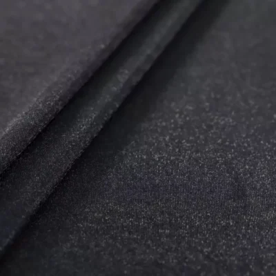 Glissenette shiny spandex in black — wholesale stretch fabric