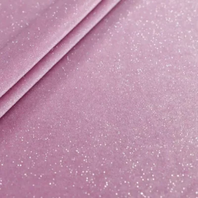 Glitter spandex velvet in lilac — wholesale stretch fabric