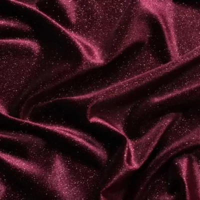 Glitter Spandex Velvet Blackberry #117 — spandex fabric by the yard | Stretch House