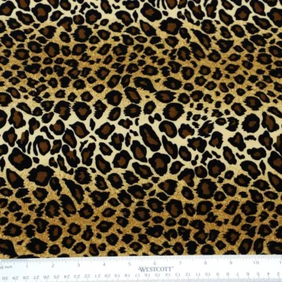 Classic leopard Printed Spandex Velvet — spandex fabric by the yard | Stretch House
