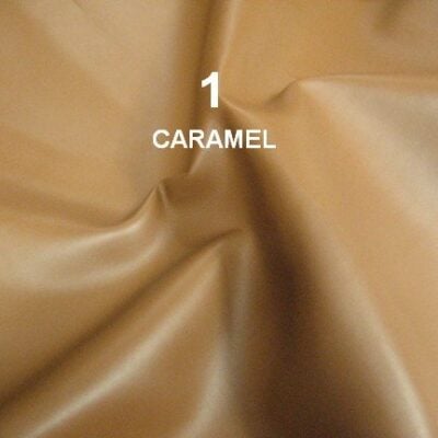 Caramel faux leather stretch fabric — wholesale fabric
