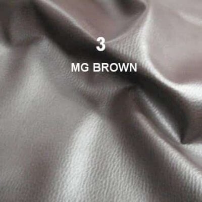 MG brown faux leather stretch fabric — wholesale fabric