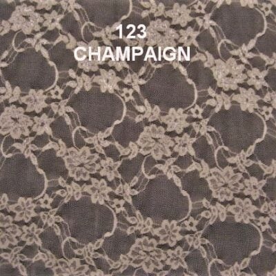 Champagne spandex lace — wholesale stretch fabric