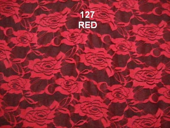 Red Red spandex lace — wholesale stretch fabric