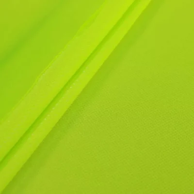Clear dot metallic spandex in chartreuse — wholesale stretch fabric