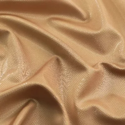 Clear Dot Metallic Spandex Dark Nude #8 — spandex fabric by the yard | Stretch House