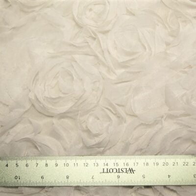 Ivory rose sheer 3D tulle — wholesale fabric