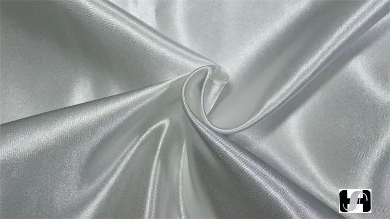 White White polyester satin — wholesale fabric