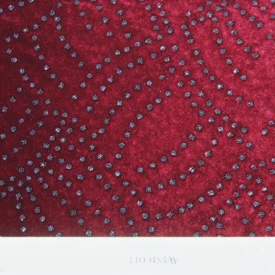 Burgundy Beaded Stretch Velvet — spandex fabric by the yard | Stretch House