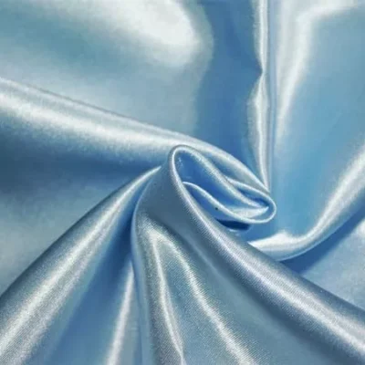 Alice blue polyester satin — wholesale fabric