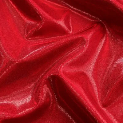 Dizzy Holo Heat Lamp Red #4 — spandex fabric by the yard | Stretch House