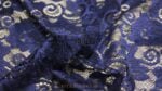 Navy alice pattern stretch lace — wholesale fabric