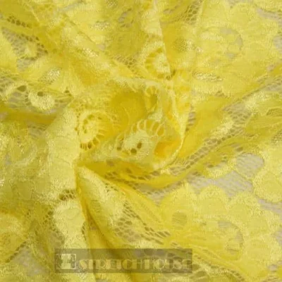 Lemonade alice pattern stretch lace — wholesale fabric