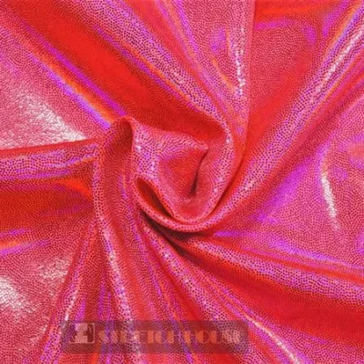 Dizzy holo spandex in diva pink — wholesale stretch fabric