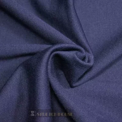 Ponte knit fabric in navy — wholesale stretch fabric