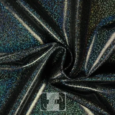 Holo sands spandex in black — wholesale stretch fabric