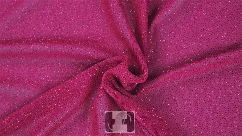 #8 Glitter mesh spandex in fuchsia — wholesale stretch fabric