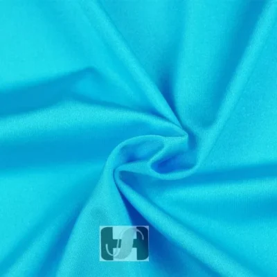 Nylon spandex shiny in aqua blue — wholesale stretch fabric