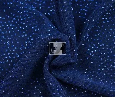 Navy royal glitter slinky acetate spandex — wholesale fabric