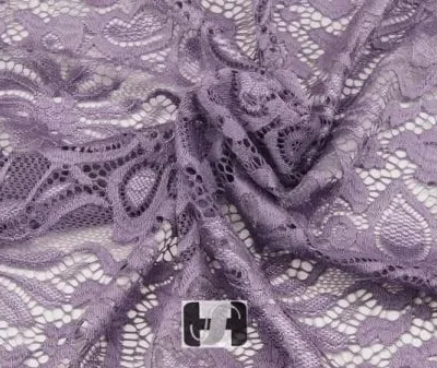 Grape alice pattern stretch lace — wholesale stretch fabric