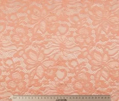 Blush Alice Pattern Stretch Lace #9 — spandex fabric by the yard | Stretch House