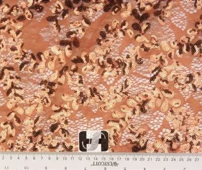 Topaz Wisteria Lace 3 mm Sequins Fabric #2