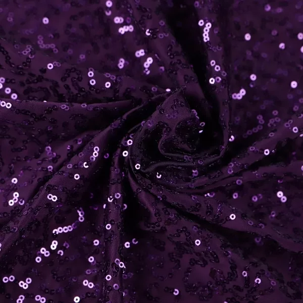 #41 Eggplant spandex sequin fabric — wholesale stretch fabric