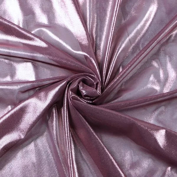 #43 Metallic mesh spandex in mauve and blush — wholesale stretch fabric