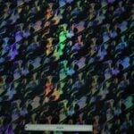 Horizon Silver/ Black Oil Slick Irid Spandex Fabric — spandex fabric by the yard | Stretch House