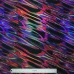 MELTED CRAYON  Multi/ Black Oil Slick Irid Spandex Fabric — spandex fabric by the yard | Stretch House