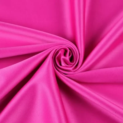 Brilliant rose lamour satin semi-dull stretch — wholesale fabric