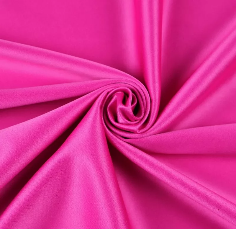 12 Brilliant rose lamour satin semi-dull stretch — wholesale fabric